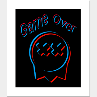 Game Over shirt design Posters and Art